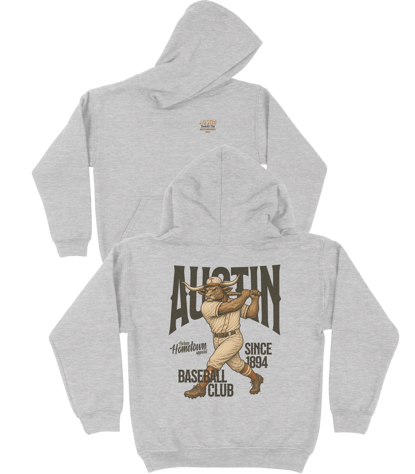 Austin Baseball YOUTH Hoodie- Hometown Heroes