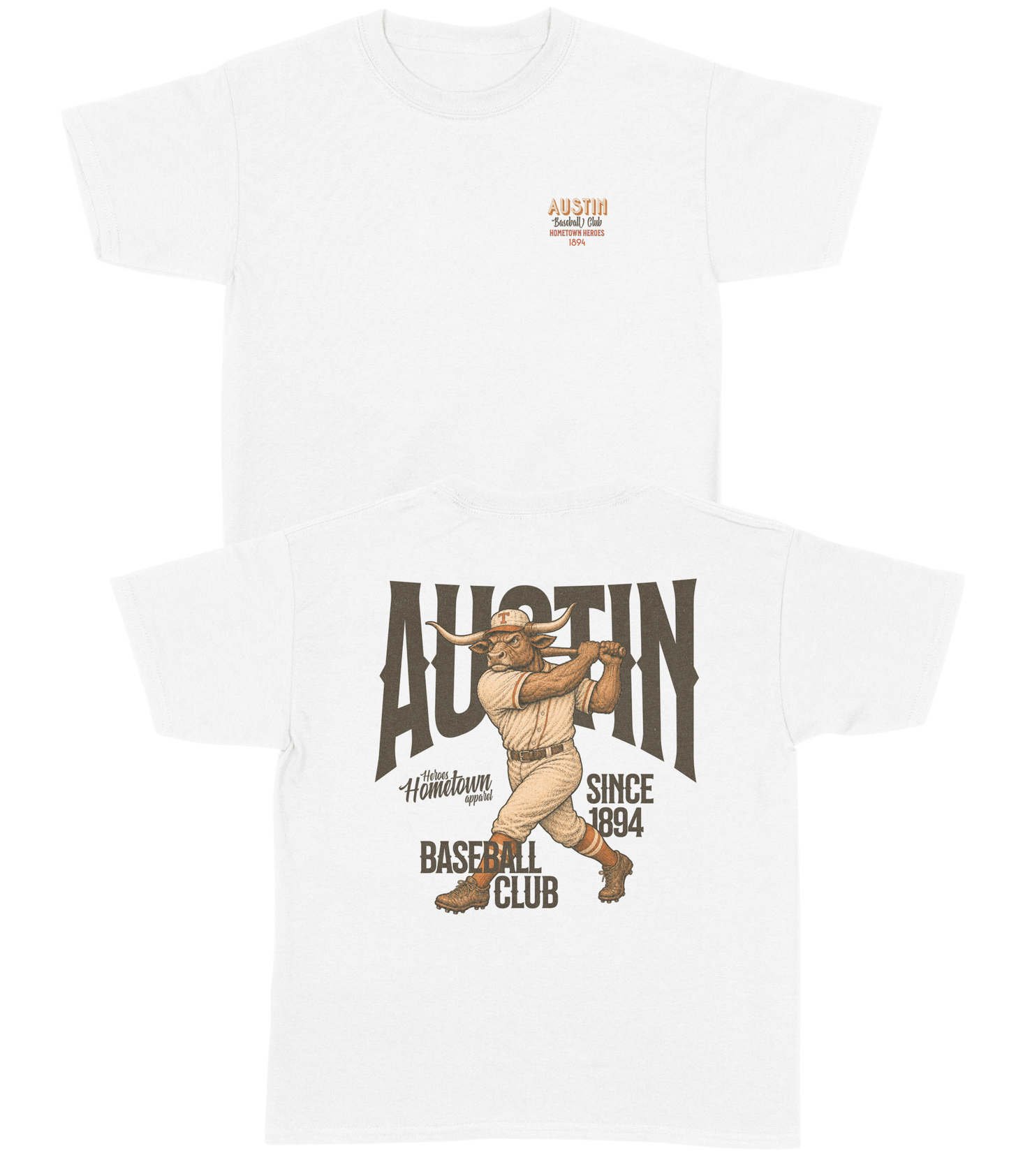 Austin Baseball YOUTH T-Shirt- Hometown Heroes
