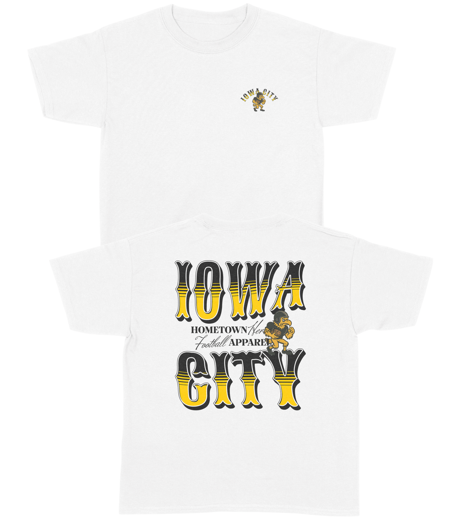 Iowa City Football YOUTH T-Shirt- Hometown Heroes